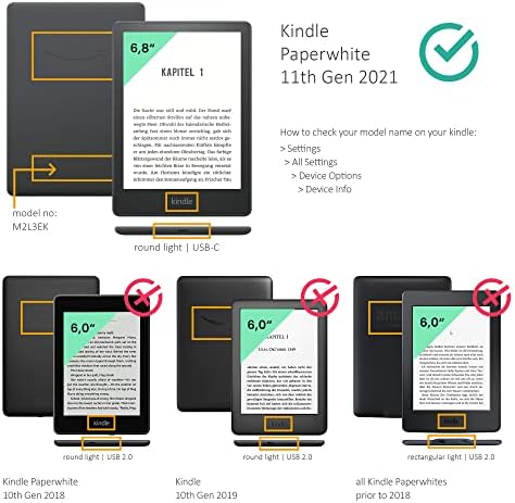 kalibri futrola kompatibilna sa Kindle Paperwhite 11. Generacija 2021 - preklopna Navlaka za e-čitač od prave kože-zelena