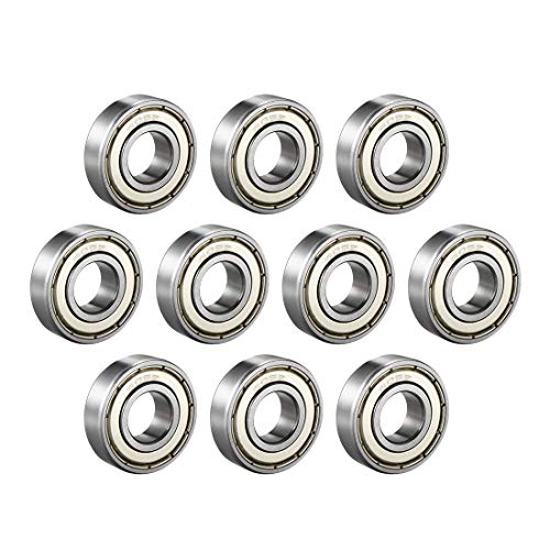 Uxcell 605zz duboki žljeb kuglični ležaj dvostruki štit 605-2z 80015, 5mm x 14mm x 5mm Hromirani čelični ležajevi