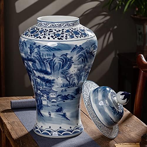 FOTOEV 21.5 Jingdezhen plave i bijele planine i rijeke porculanski ukrasni, keramički đumbir jar vaza za kućni dekor