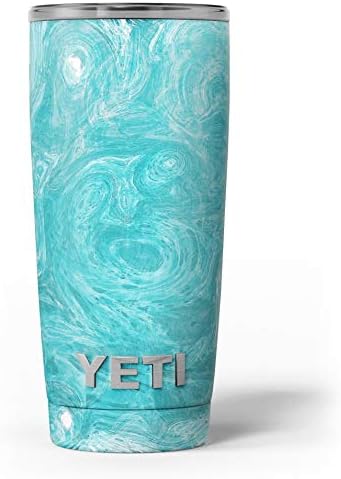 Dizajn Skinz mramorna površina V1 Teal - kožna naljepnica Vinil zamotač Kompatibilan je s Yeti Rambler Cooler Tumbler šalicama