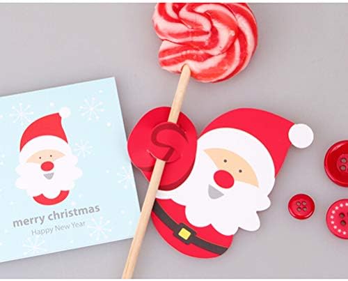 Bestoyard 100pcs Christmas Lilllipop kartice Santa Claus Penguin Holder bombona XMas Vjenčanje Rođendanski ukrasi