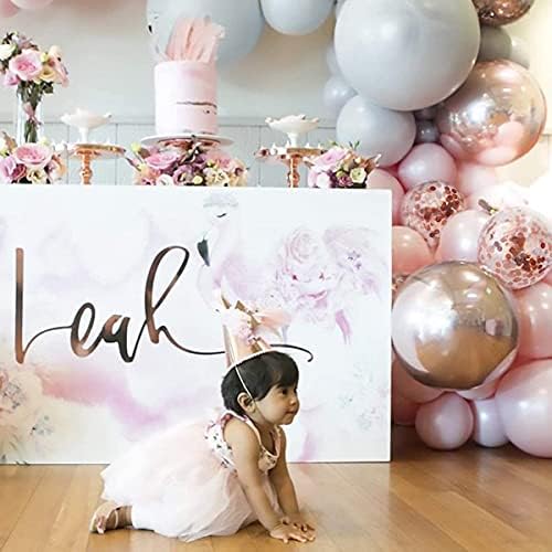 Pink balon Garland Arch Kit 167 kom, 5 do 18 inča, pastel ružičasti sivi baloni, za tuš za bebe, vjenčanje, rođendansku zabavu, mladenku,