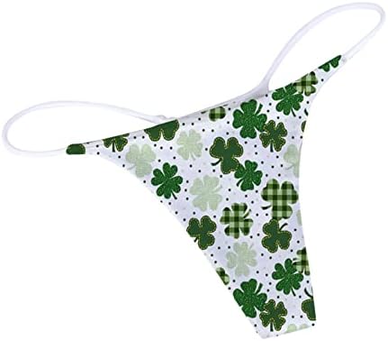 Green St.Patrick's Day Sexy G-String Thengs Žene Naughty Sex T-Back Gaties Niski rastući kaiševi Bešica