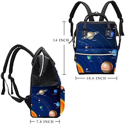 Guerotkr putni ruksak, ruksak za pelena, ruksak pelena, Galaxy Mliječni planeti plavi uzorak