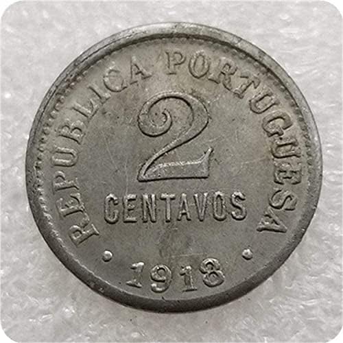 Starinski zanati Portugal Portugal 2 Centavos 1918 Ferro Coincoin kolekcija Komemorativni novčić