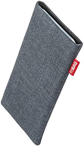 FITBAG Jive siva prilagođena ručicama za oneplus Nord 2 | Napravljen u Njemačkoj | FINE odijelo Tkanina torbica poklopac kućišta sa