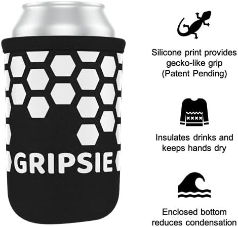Gripsie mogu rukavi sa neklizajućim hvataljkama izoprena, scuba pletene poliesterske tkanine, silikonski hladnjaci za ispis za standardne 12oz limenke piva i soda