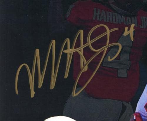 Mecole Hardman potpisao je Georgia Bulldogs Umred 8 × 10 NCAA fotografija - crna pozadina - Fotografije fakulteta