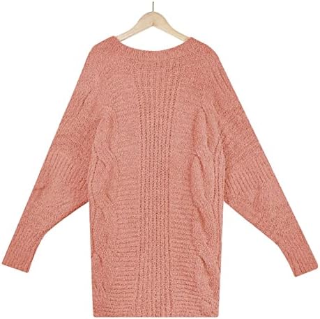Dame Solid Color Twist Knit Cardigan Buttonsel Casual Labavi džemper Dnevni džemperi