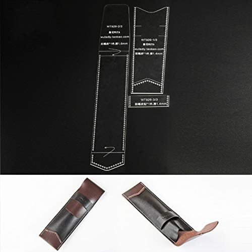 Welliest 1 set akrilni olovka za olovku uzorak alata za predložak model ručno izrađenog kožnog olovka za kožu kožeckeracke alati