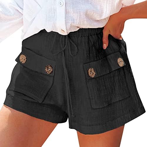 HATOP THORTS WORKOUT za žene Pamuk sa džepovima Summer Gumb Comfy Casual Women High Flowy Shorts Struk
