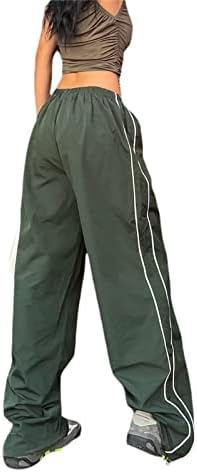 LEYAJEDOL žene Y2K padobranske hlače s malim strukom vrećaste teretne hlače Lood široke noge Track Hlače Jogger Streetwear