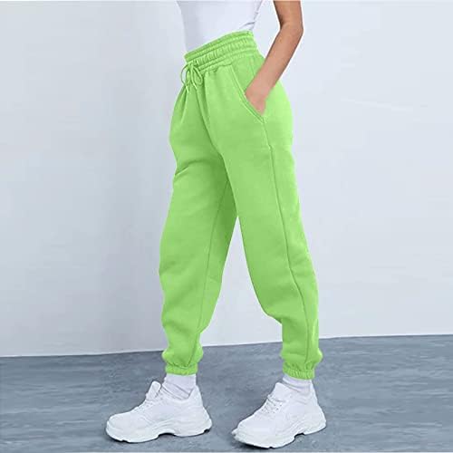Gumipy joggers za žene visoki struk čvrste boje ravno jogger hlače baggy lounge pantalone s džepovima Activewear