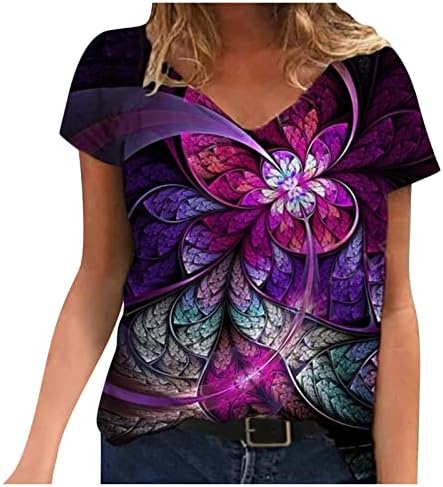 Ženska Vneck pamučna cvjetna majica cyberpunk bluza za djevojčice jesen ljeto A9 A9