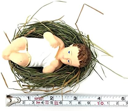 Poljska galerija Baby Isus leži na prirodnom sijenu, 4 inčna matična figurica