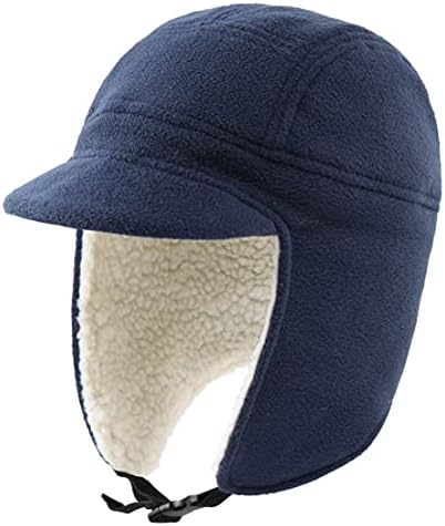 Connectyle topli zimski šeširi od flisa od muškog flisa sa vizirom na Vjetrootpornu kapu za uši