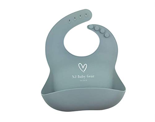 Silikonska beba Bib za bebe i male - podesivi hvatač hrane | Unisex baby bibs za jelo - vodootporan BPA Besplatno - dječaci ili djevojke
