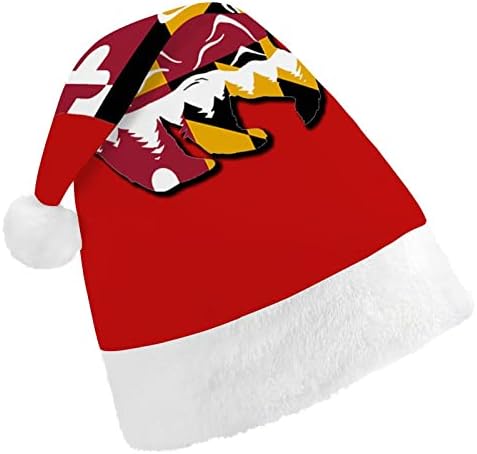 Maryland State Bear Mountain Božić šešir Santa kape Božić Tree dekoracije Holiday Decor pokloni za odrasle žene Family Men