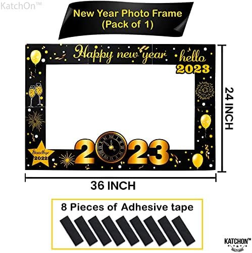 New Year Photo Booth Frame 2023-Big 36 Inch, New Year Photo Frame Props / Happy New Year Decorations 2023 / New Years Eve potrepštine