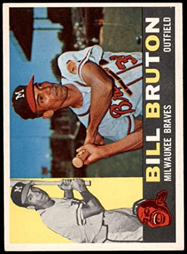 1960. topps 37 Bill Bruton Milwaukee Braves Ex / MT Hrabres