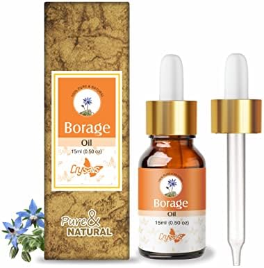 Crysalis Borage ulje | čisti i prirodni nerazređeni esencijalni organski standard za kožu, njegu kose | Obnavlja sjaj u tulu