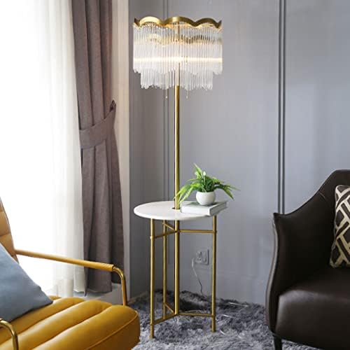 BDDIE podne lampe Tablica 2 in1 bočni stol i podna lampa Nordična luksuzna kristalna lampica za spavaću sobu za čitanje u uredu za