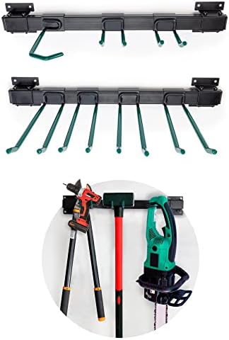 IDL pakovanje Industrijski razred 48 garažni alat organizator sa 6 kukica i 1 nosačem za kolica/bicikle, ukupna težina držanja od