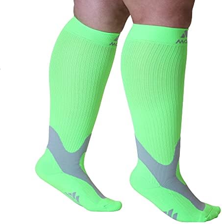Mojo kompresijske čarape Unisex Wide Calf kompresijske čarape, plus veličine kompresijske čarape za varikozne vene, široke telad -