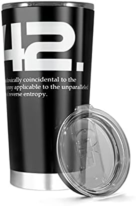 Izolovana čaša od nerđajućeg čelika 20oz 30oz vruće značenje kafa čaja Life Iced Is Cold 42 Wine-AutoStoperi vodič za Galaxy Cup mug