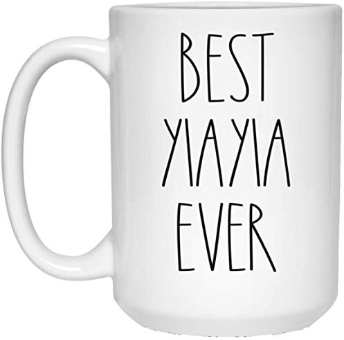 Najbolja Yiayia ikada šolja za kafu-pokloni za Božić - Yiayia rođendanski pokloni šolja za kafu - Dan očeva/Majčin dan - porodična šolja za kafu za rođendanski poklon za najbolju šolju Yiayia ikada 11oz