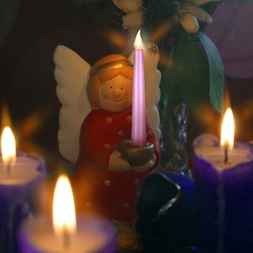 Honoson 4 komada LED indijasni putnički i ružičasti adventski set za svijeće za božićne adventske obrede, cvijeće za lijevanje, čarolije