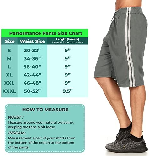 Daresay Muške atletske kratke hlače s džepovima, vježbanja aktivnih šorc - 5 paketa