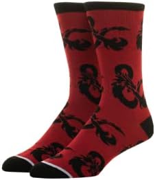 Bioworld Dungeons & Zmajevi štampane Red Crew Socks za muškarce