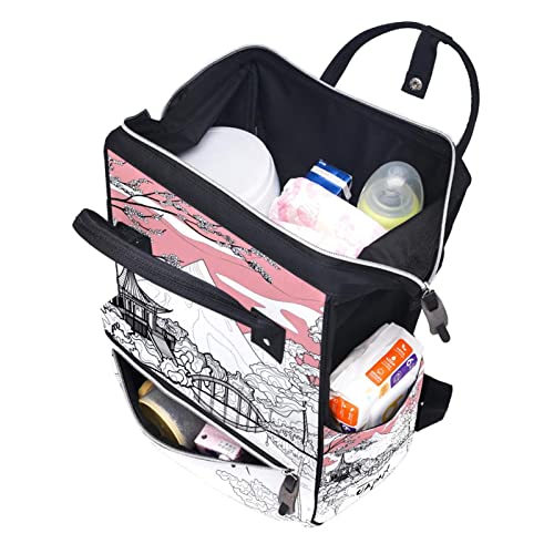 Japan pejzažne pelene tote torbe mammmy ruksak veliki kapacitet peppy torba sestrinska torba za brigu o bebi