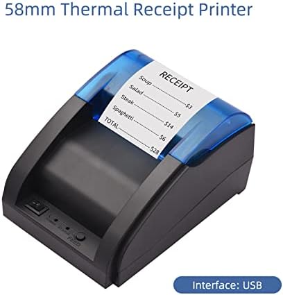 Xixian Printer, 58mm USB termički printer Direktni termički termički za štampanje ulaznica USB veza Kompatibilan sa IOS Android Windows