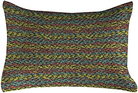 AMBESONNE FISH Ćeped jastuk, stil doodle Retro podvodni život morske životinje Jednostavne siluete u šarenom dizajnu, standardni kraljevski