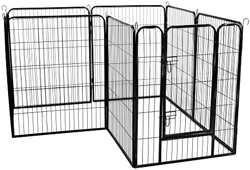 Mino Kesper Pas Playpen 40 Visina 8 Panel u zatvorenom metalnom pseću ogradu na otvorenom za vežbu za velike / srednje / male pse