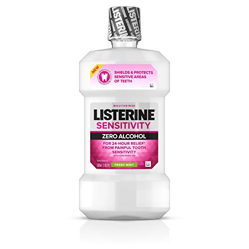 Listerine, tečnost za ispiranje usta bez alkohola 24 sata za bolnu osetljivost zuba, sveža menta, 16.9 Fl oz