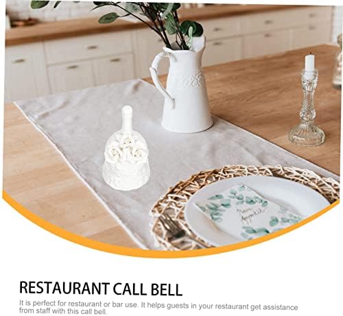 Upkoch keramička večera Bell Decor Decor Para Mesa de metal sanktop Ornament School Bell Vjenčani stol Dekor Keramička ručna zvona