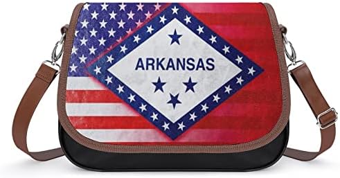 SAD i Arkansas Državna zastava Koža Srednja ramena Torba modne casual crossbody torbe sa remenom