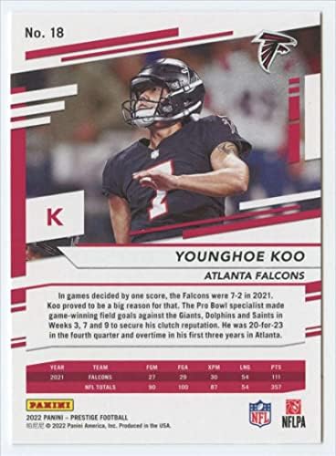 2022 Panini Prestige # 18 Youghthoe Koo Atlanta Falcons NFL fudbalska trgovačka kartica