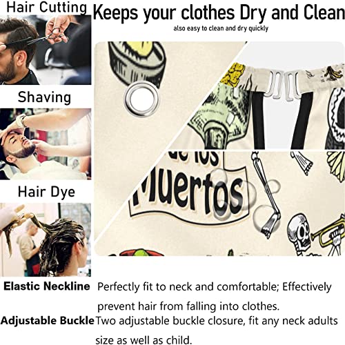 Visesunny Barber Cape Dan mrtvog meksičkog prazničnog odlični salon za kosu salon za kosu za rezanje kape za pregača antistatička