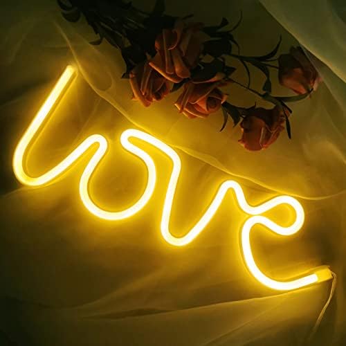 Love Neon Light LED neonski znakovi za zidnu dekor Love Up Walt Up Zaključak za spavaću sobu USB ili baterija Neon Svjetla za djecu