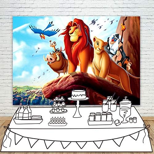 Lion King pozadina za Baby Shower 7x5 vinilne Pozadine za fotografiju Rođendanska zabava Baby Boy tuš za pozadine prilagođeno ime