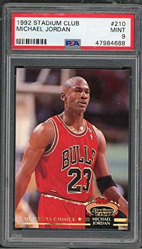Michael Jordan 1992 TOPPS Stadium Club Košarkaška kartica # 210 Ocjenjina PSA 9 metvica