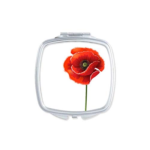 Crvena cvjetna umjetnost slikarstvo kukuruznog jednostavnosti Ogledalo Prijenosni kompaktni džepni šminka Dvostrano staklo