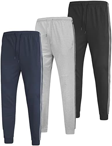 RPovig Dukset Joggers Jogging Workout: Muške atletske hlače sa džepovima 3 komada set za trčanje planinarenje teretana