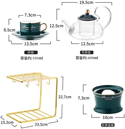 CXDTBH Nordic Engleski popodne čaj keramički stakleni cvjetni čaj za grijanje crni čaj Biljni čaj Voćni čajnik