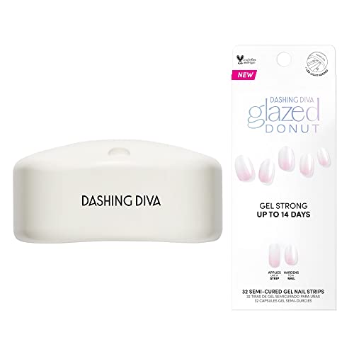 Dashing Diva Glaze Salon Nails Starter Set-Rosewater Glaze gel naljepnice za nokte sa Pro LED lampom za nokte - Polusušene gel trake