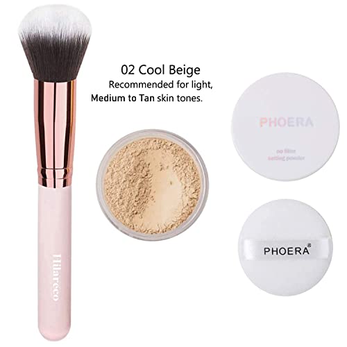 Hilareco PHOERA Foundation, Air Cushion CC Cream Natural Foundation, PHOERA Primer, PHOERA Powder, Kabuki Makeup Brushes Foundation